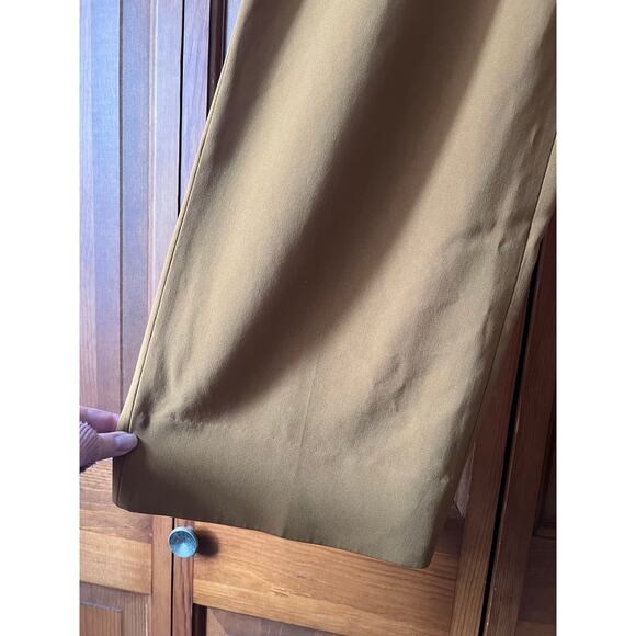 Babaton Women's Tailored Fit Wide Leg Eckhardt Pant Pleated Mustard Yellow SZ 6 - Picture 4 of 13